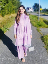 Lavender 3pc “Slub Khadder”