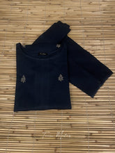 Blue 2pc Embroidered