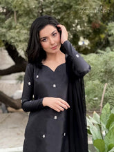 Black Emb 3pc “Silk Luxe”