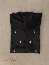 Black 2pc ” Emb Silk Luxe “