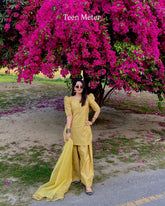 Gold Puff“ Raw silk”