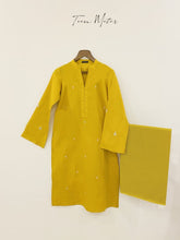 Canary 2pc:"Slub Khadder Embroidered”