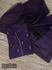 Plum 3pc Khaddar