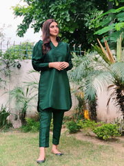 Green 2pc “Silk Luxe”