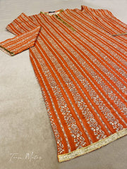 Orange Printed 2pc