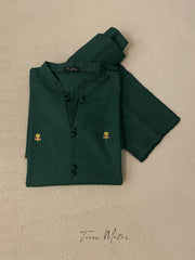 Green 2pc Emb "Khaddar”