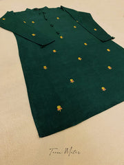 Green 2pc Emb "Khaddar”