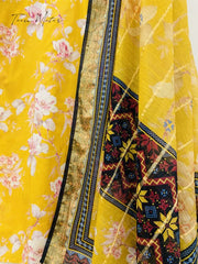 Yellow 2pc “Summer Lawn Prints”