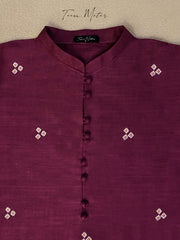 Burgandy 2pc Emb “Khaddar”