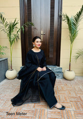 Black 3pc “ Raw silk”