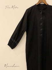 Black 2pc “Khaddar Embroidered “